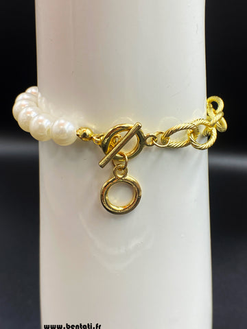 Pearl bracelet With Crystal