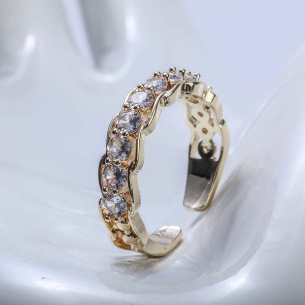 Beginnings Half Eternity Crystal Ring