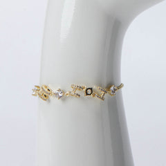 Elegant bracelet with crystal stone and golden or silver colour for women's accessories by Bentati Fashion Dubai