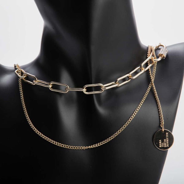 Double Layer Coin Chain Necklace