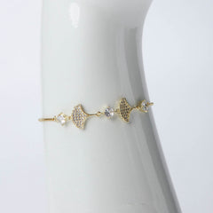Golden chain bracelet with crystal stones for women's accessories by Bentati Fashion Dubai