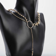 Golden chain layered necklace for women's accessories by Bentati Fashion Dubai