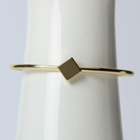 Golden diamond shaped bangle for women's accessories by Bentati Fashion