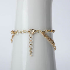 Golden heartbeat bracelet for women's accessories by Bentati Fashion Dubai