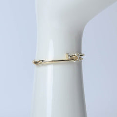 Golden nail bracelet with crystal stone for women's accessories by Bentati Fashion Dubai