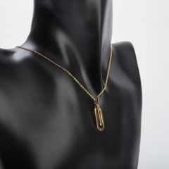 Golden vertical bar pendant necklace for women's accessories by Bentati Fashion Dubai