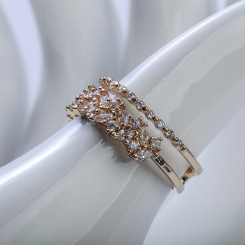Golden ring with crystal stones for women's accessories by Bentati Fashion Dubai