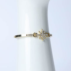 Golden star bangle with crystal stones for women accessories by Bentati Fashion Dubai