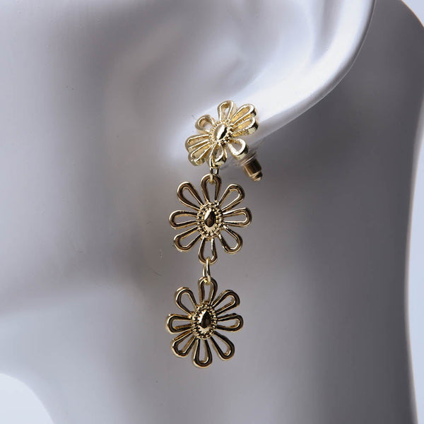 Three Layer Flower Earrings