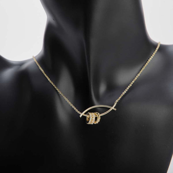 Golden Triple Round Necklace