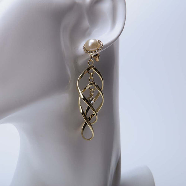 Golden Twist Hoop Earrings
