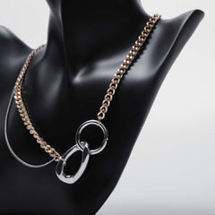 Golden and silver chain necklace for women's accessories by Bentati Fashion Dubai