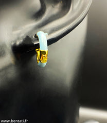 Shiny colored hoop earrings