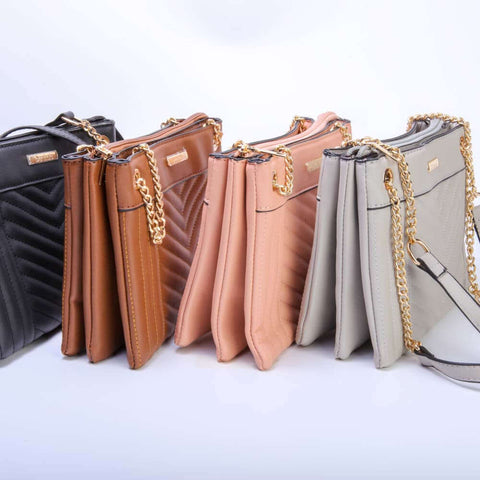 Multi-colour chain shoulder three compartment women's bag by Bentati Fashion Dubai