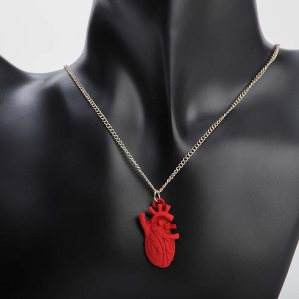 Anatomical Heart Pendant Necklace