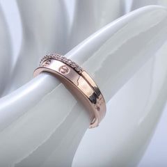 Rose gold ring with crystal stones for women's accessories by Bentati Fashion Dubai