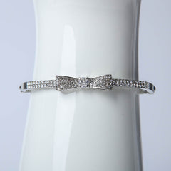 Ribbon design bangle with crystal stone for women's accessories by Bentati Fashion Dubai
