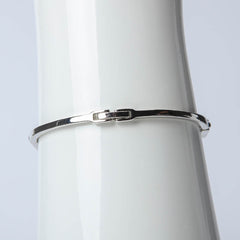 Three layer silver bangle with crystal stones for women's accessories by Bentati Fashion Dubai