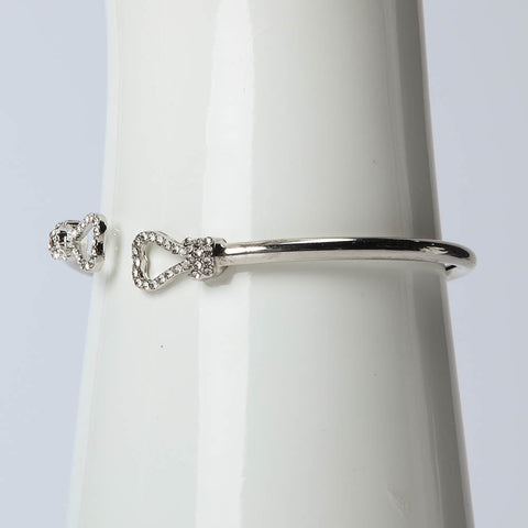 Silver bangle with stone for women's accessories by Bentati Fashion Dubai
