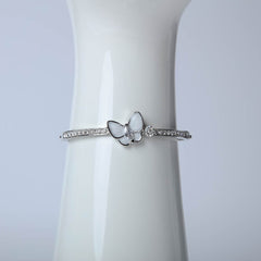 Silver butterfy bangle with crystal stones for women's accessories by Bentati Fashion Dubai