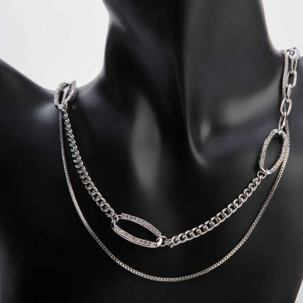 Chain Necklace With Crystal