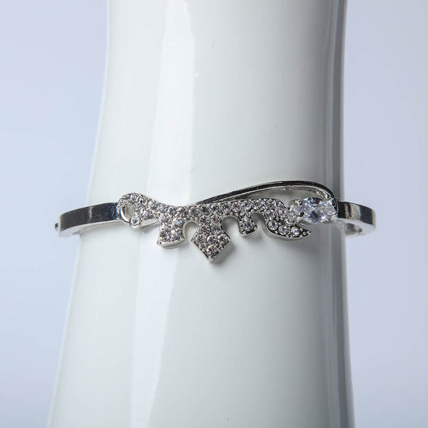 Crown Bangle With Crystal