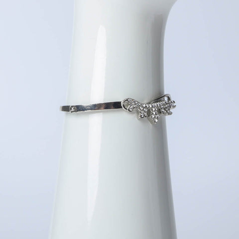 Silver crown bangle with crystal stones for women's accessories by Bentati Fashion Dubai