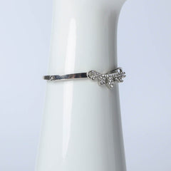 Silver crown bangle with crystal stones for women's accessories by Bentati Fashion Dubai
