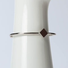 Silver diamond shaped bangle for women's accessories by Bentati Fashion Dubai