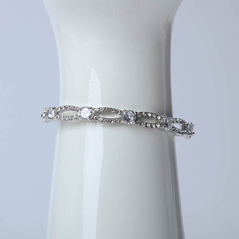 Silver infinitely bracelet with crystal stones for women's accessories by Bentati Fashion Dubai