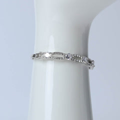 Silver infinitely bracelet with crystal stones for women's accessories by Bentati Fashion Dubai