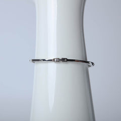 Silver infinity bangle with crystal stones for women's accessories by Bentati Fashion Dubai