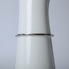 Silver pearl bangle with crystal stones for women's accessories by Bentati Fashion Dubai
