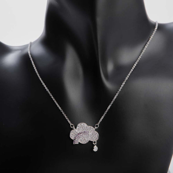 Silver Rainbow Cloud Necklace