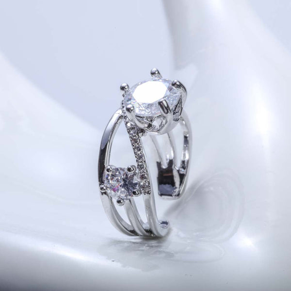 Three Layer Double Silver Ring
