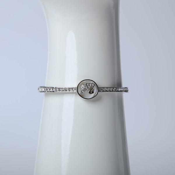 Swan Bangle With Crystal