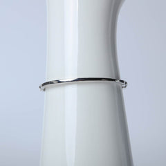 Silver swan bangle with crystal stones for women's accessories by Bentati Fashion Dubai