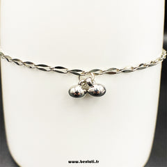 anklet bentati in golden and silver