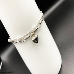 Pearl bracelet With Crystal Stone