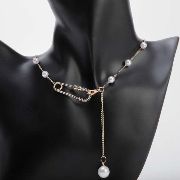 Elegant White Pearl Pendant Necklace
